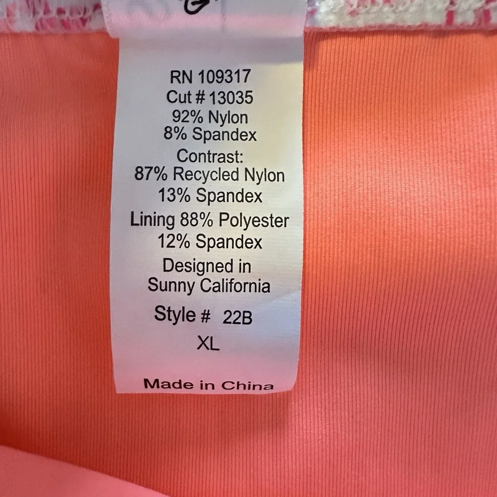 Sunsets Femme Fatale Hipster Bikini Bottom Pink Coral Cove Floral Sz XL NWT‎ $68